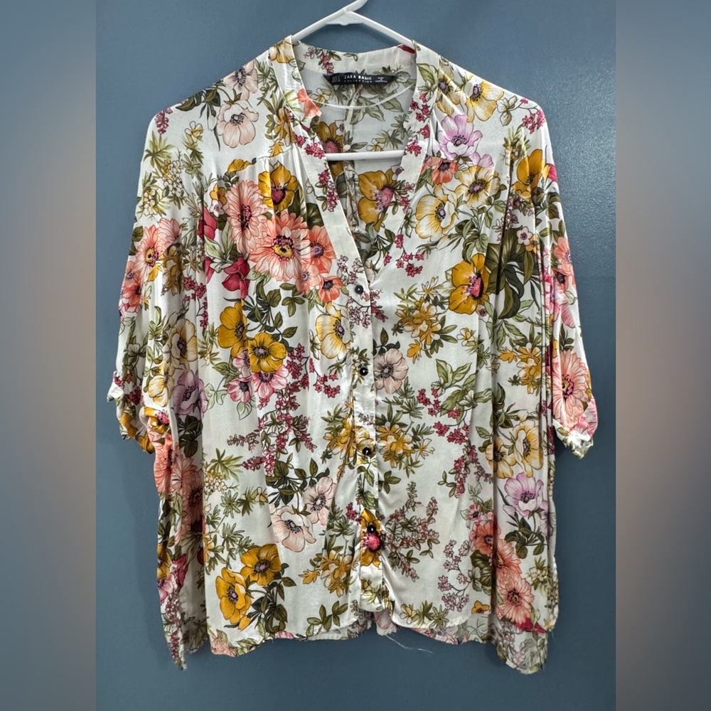 Zara flower print top - Size S